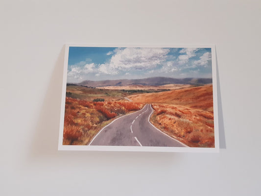 Close To Home On Waddington Fell Lancashire 5 x 7 Inch Greeting Card