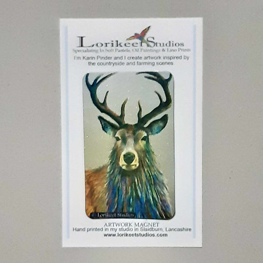 Contemplating Stag Artwork Magnet