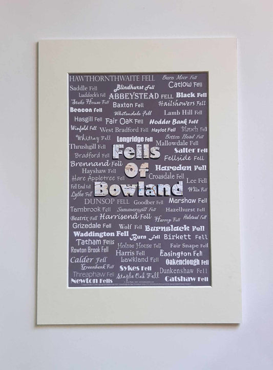 Fells Of Bowland Lancashire Wall Art Print Within Mount