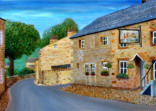 Hark To Bounty Inn Slaidburn Lancashire Wall Art Print With Mount