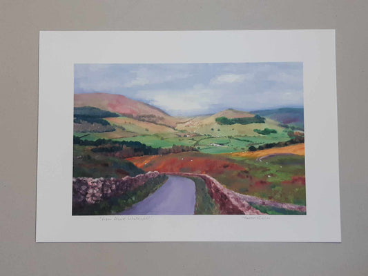 View Above Whitewell Lancashire Wall Art Print